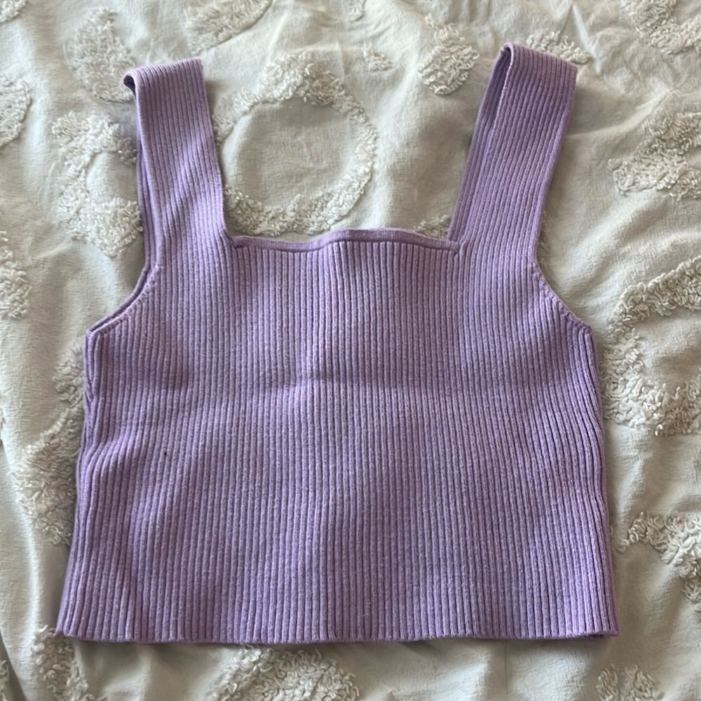 AMAZON KNIT TANK TOP LIGHT PURPLE SIZE SMALL